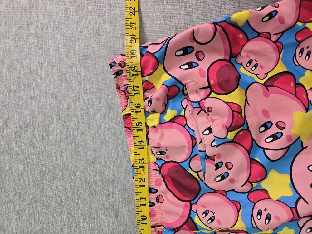 Kirby Shorts Mens Medium Multicolor Kirby Swim Trunks Lined Drawstring Pockets